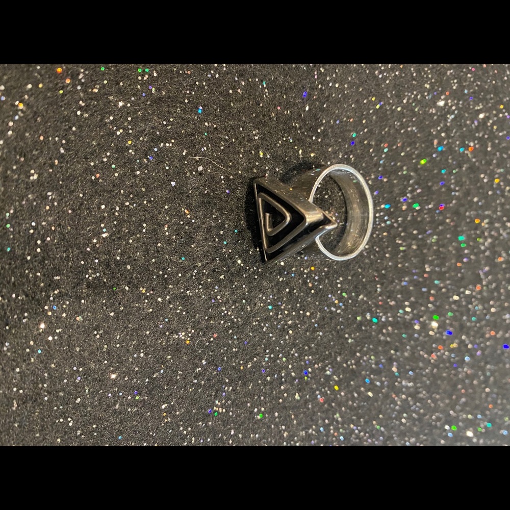 Silver Triangle Ring - image 3